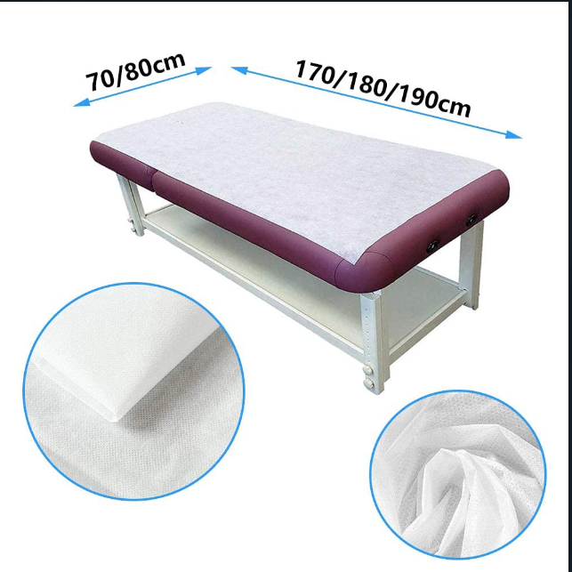 10 Pcs Disposable Bed Sheets,Massage Bed Sheets,Non-woven Disposable Waterproof Cloth Thicken Sterile Sanitary Napkins, Beauty Salon, Massage, Tattoo, pedicure, Hotel, Physiotherapy shop, Elderly care