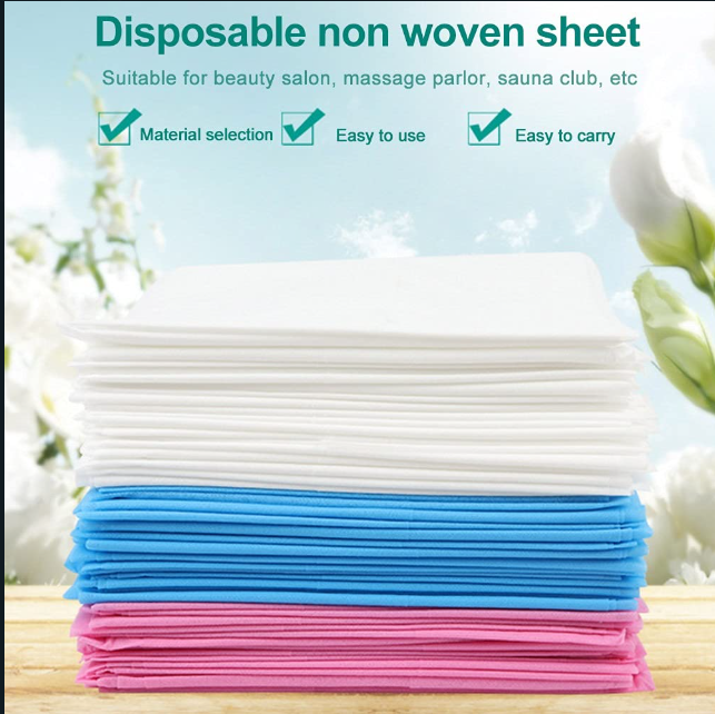 10 Pcs Disposable Bed Sheets,Massage Bed Sheets,Non-woven Disposable Waterproof Cloth Thicken Sterile Sanitary Napkins, Beauty Salon, Massage, Tattoo, pedicure, Hotel, Physiotherapy shop, Elderly care