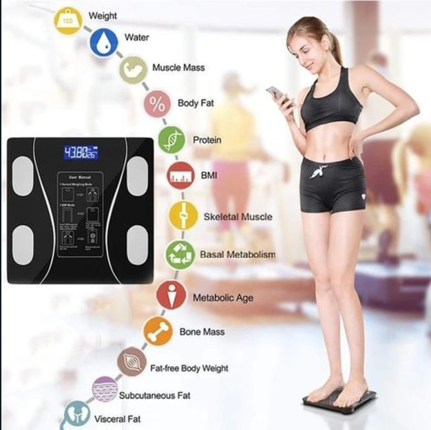 Body Fat Scale Body Personal Scale, Smart Wireless Digital Bathroom Weight Scale, Body Composition Analyzer Weighing Scale