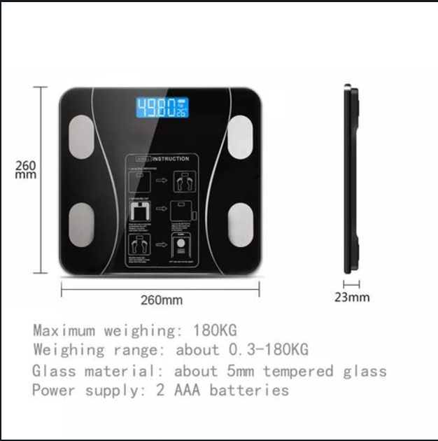 Body Fat Scale Body Personal Scale, Smart Wireless Digital Bathroom Weight Scale, Body Composition Analyzer Weighing Scale