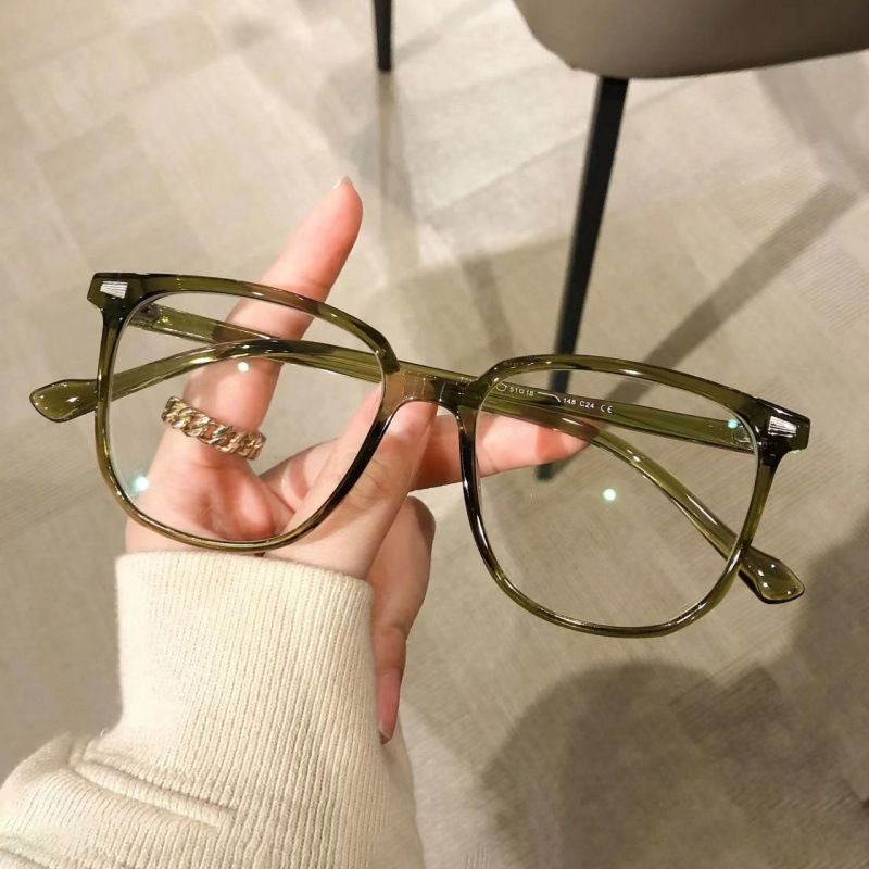 New Anti Blue Light Glasses Transparent Computer Glasses Frame Women Men Square Eyewear Blocking Glasses Optical Spectacle Eyeglass Eyewear frames Gift glasses box 02 one size