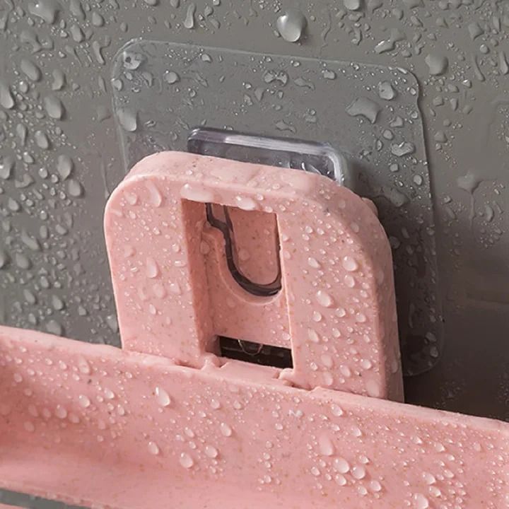 FRANK Soap Dishes Box Wall Shower Soap Tray Holder for Bathroom Double layer Storage Basket