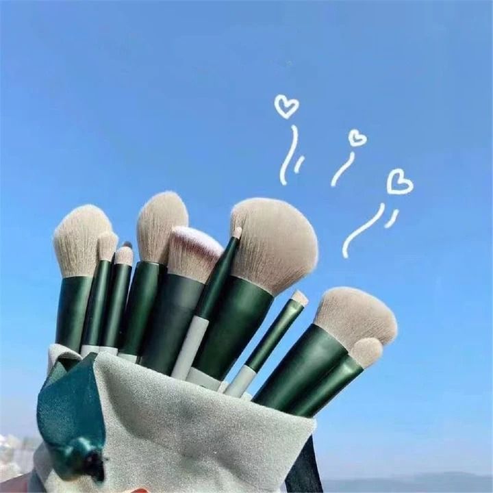 FRANK New 13Pcs Makeup Brush Set Foundation Powder Eyebrow Eyeshadow Blending Blush Brushes Beauty Make Up Kit Tool