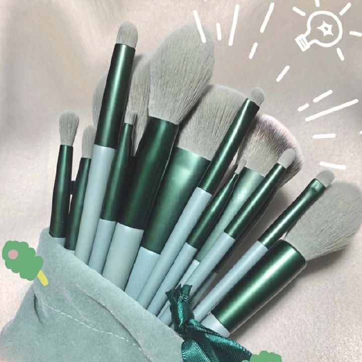 FRANK New 13Pcs Makeup Brush Set Foundation Powder Eyebrow Eyeshadow Blending Blush Brushes Beauty Make Up Kit Tool