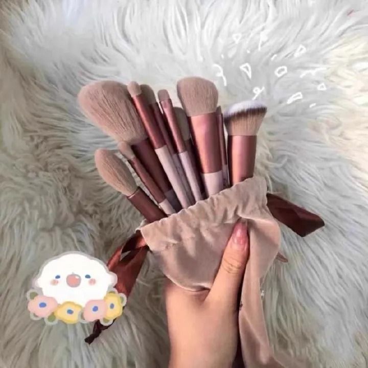 FRANK New 13Pcs Makeup Brush Set Foundation Powder Eyebrow Eyeshadow Blending Blush Brushes Beauty Make Up Kit Tool