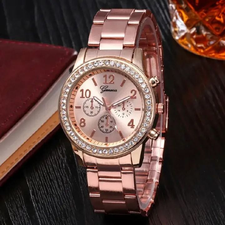 FRANK Geneva Women Watches For Lady Wrist Watch Ladies Watches Luxury Quartz Stainless Steel Band Casual Fashion Valentine's Day Gift