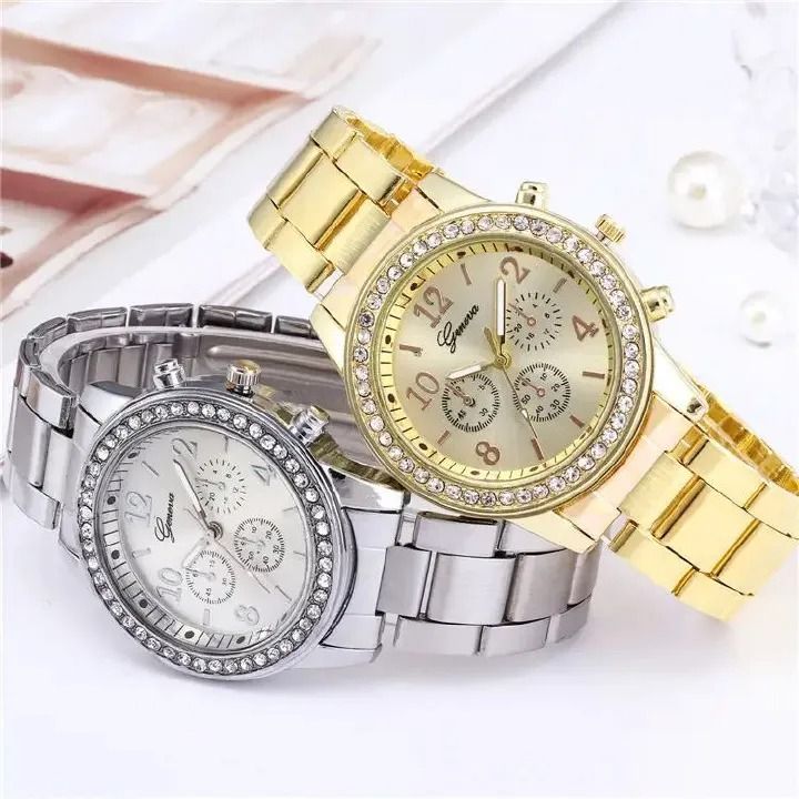 FRANK Geneva Women Watches For Lady Wrist Watch Ladies Watches Luxury Quartz Stainless Steel Band Casual Fashion Valentine's Day Gift