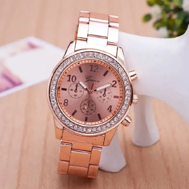 FRANK Geneva Women Watches For Lady Wrist Watch Ladies Watches Luxury Quartz Stainless Steel Band Casual Fashion Valentine's Day Gift