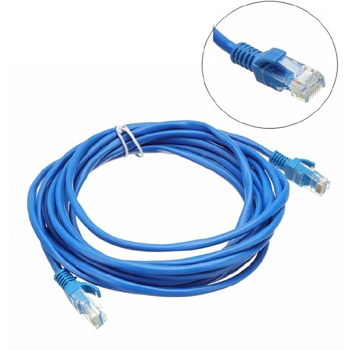 FRANK 3M CAT5E Ethernet Internet RJ45 Cable, Lan Cable, Router Cable, modem Cable, RJ45 Ethernet Network LAN Cable Cat 5e Channel UTP 4Pairs 24AWG Patch Cable  Computer Peripherals