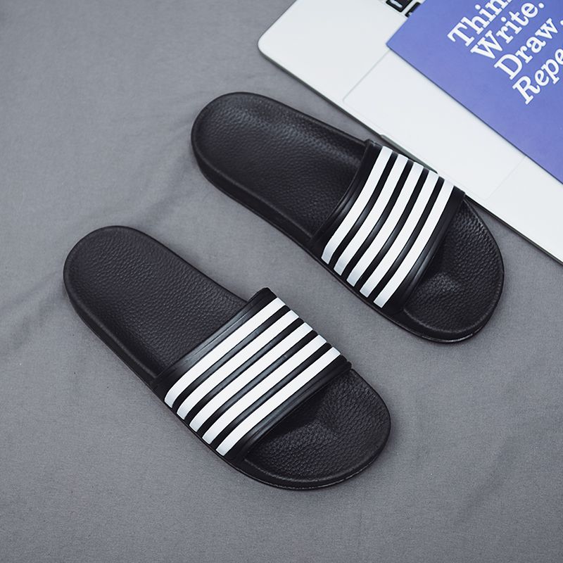 Men Slippers Summer Beach Shoes Fashion Flat PU Leather EVA Outdoor Indoor Slippers