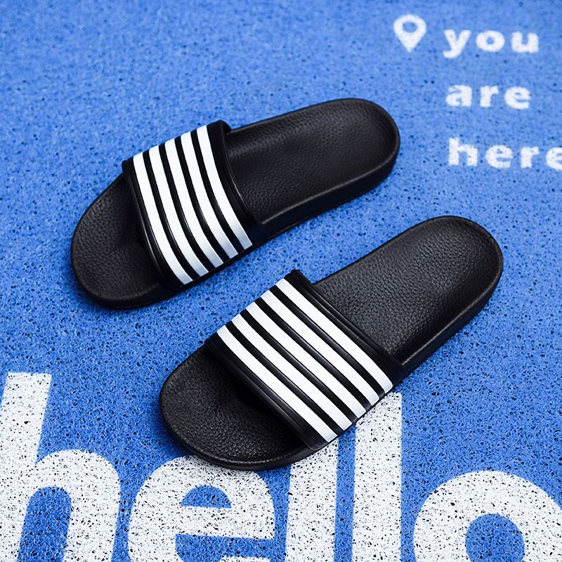 Men Slippers Summer Beach Shoes Fashion Flat PU Leather EVA Outdoor Indoor Slippers