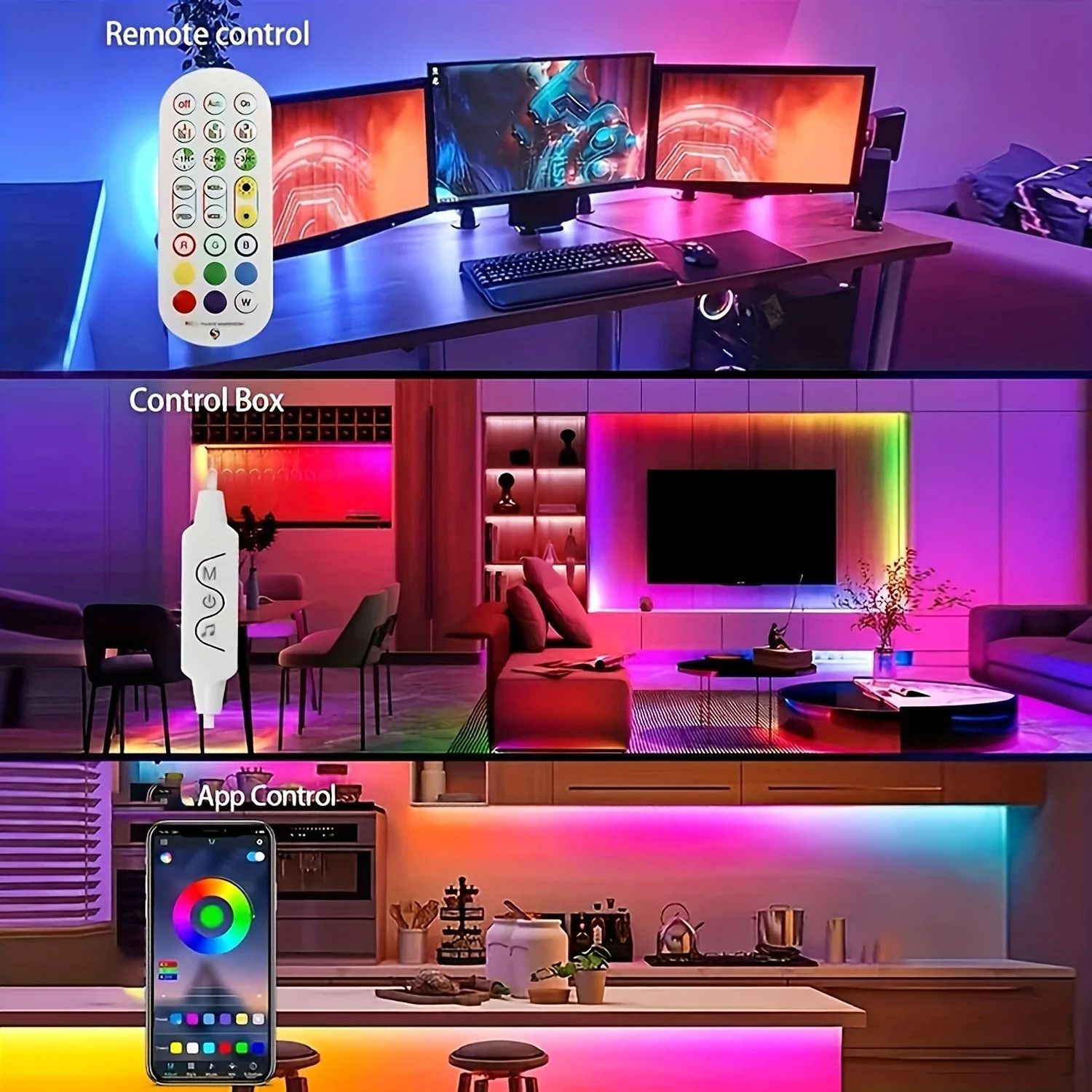 LED Strip 1m-10m RGBIC 5050 Bluetooth App Control Chasing Effect Lights Flexible Tape Diode Ribbon TV BackLight Room Decorate