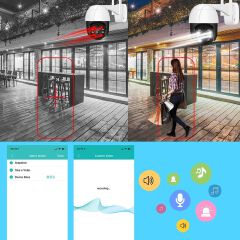 3MP PTZ Wifi IP Camera Outdoor 4X Digital Zoom AI Human Detect Wireless Camera H.265 P2P Audio 2MP 3MP Security CCTV Camera