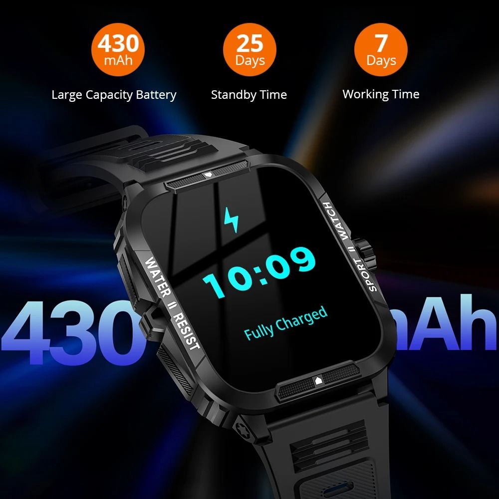 2025 New COLMI Smart Watches 1.96" Outdoor Military Smartwatches Men Bluetooth Call Smart Watch 3ATM IP68 Waterproof Sports Fitness Watches