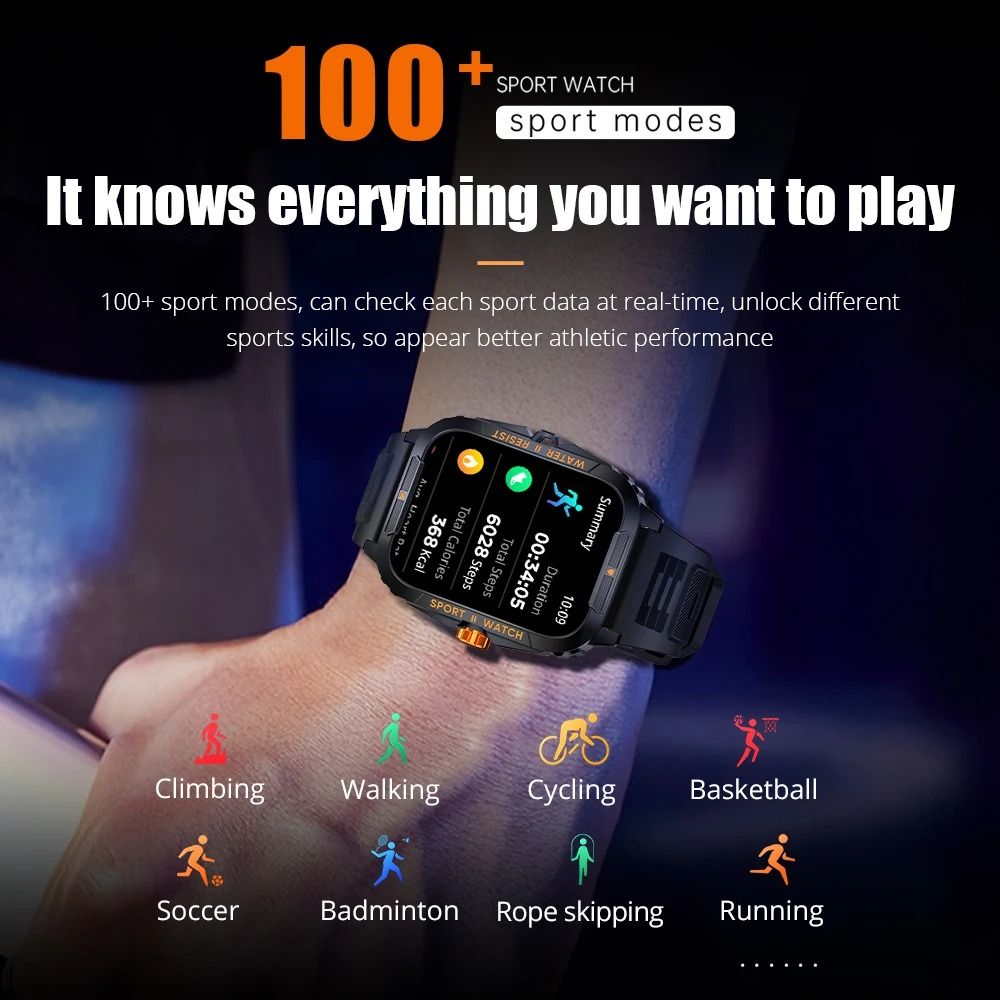 2025 New COLMI Smart Watches 1.96" Outdoor Military Smartwatches Men Bluetooth Call Smart Watch 3ATM IP68 Waterproof Sports Fitness Watches