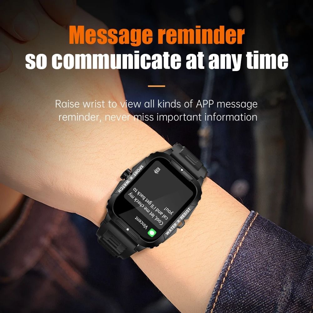 2025 New COLMI Smart Watches 1.96" Outdoor Military Smartwatches Men Bluetooth Call Smart Watch 3ATM IP68 Waterproof Sports Fitness Watches