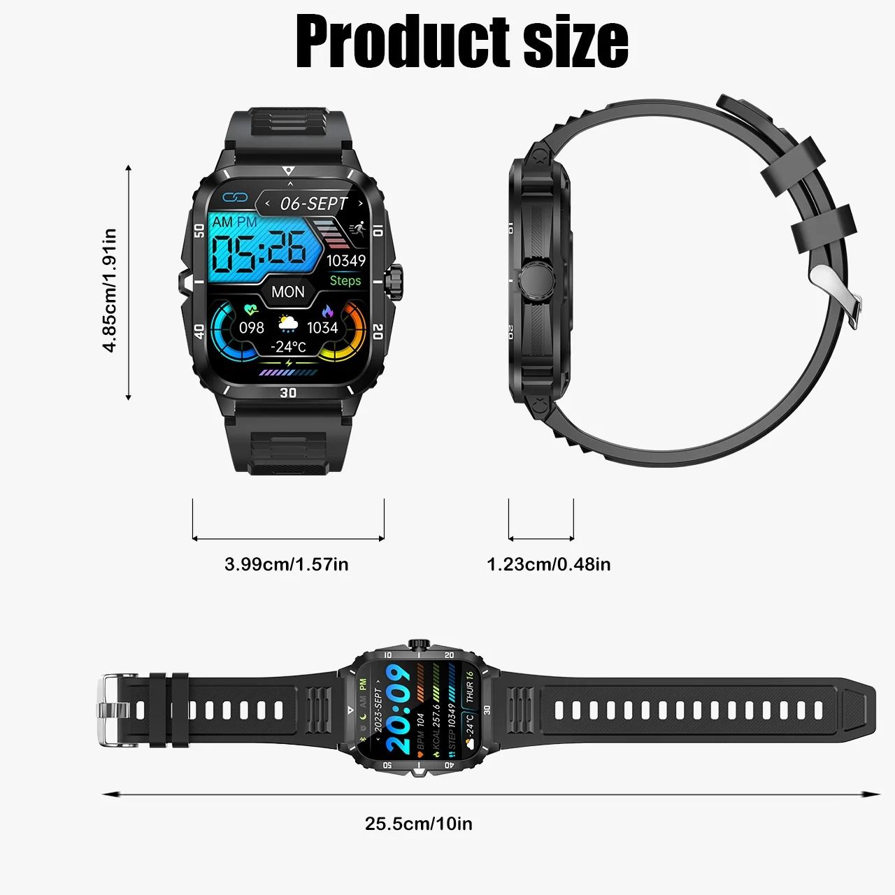 2025 New LiGe Smart Watches 1.96" Outdoor Military Smartwatches Men Bluetooth Call Smart Watch 3ATM IP68 Waterproof Sports Fitness Watches