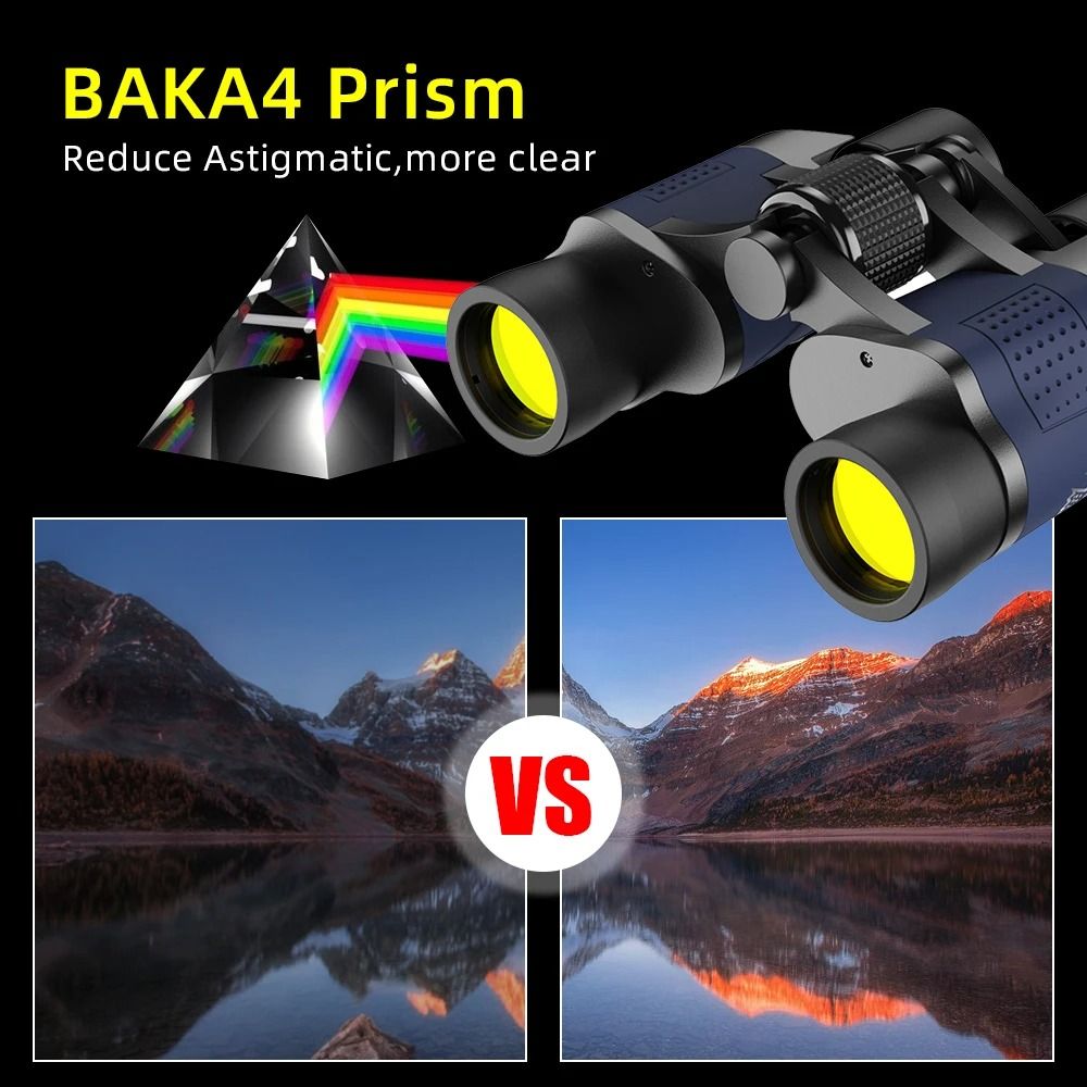 High Clarity Telescopes 60X60 Binoculars 3000M Powerful Optical Lens Bak4 Prism Night Vision For Outdoor Hunting Sports Camping