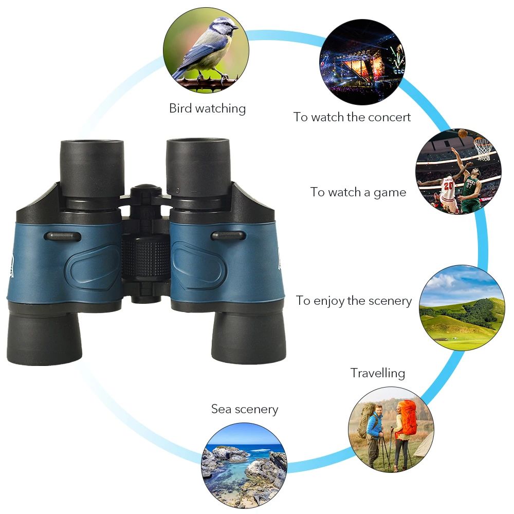 High Clarity Telescopes 60X60 Binoculars 3000M Powerful Optical Lens Bak4 Prism Night Vision For Outdoor Hunting Sports Camping