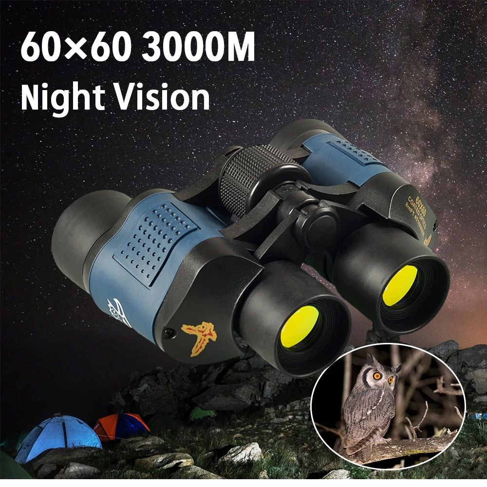 High Clarity Telescopes 60X60 Binoculars 3000M Powerful Optical Lens Bak4 Prism Night Vision For Outdoor Hunting Sports Camping