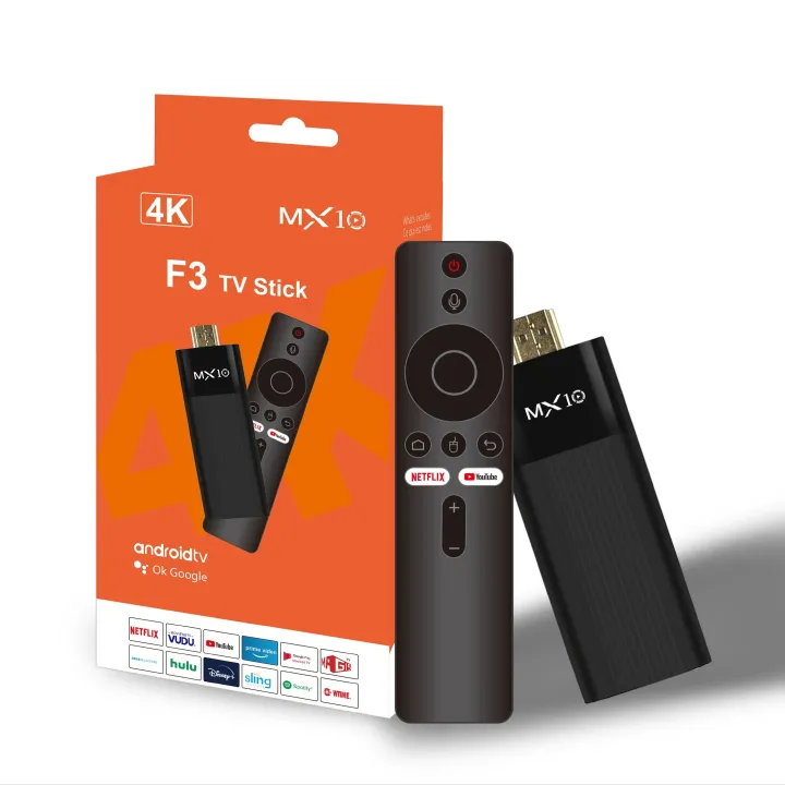 MX10 F3/F2 Android 13 TV Stick HDR Set Top OS 4K 1080P H313 ATV Smart TV Sticks For Google YouTube Smart Media Player