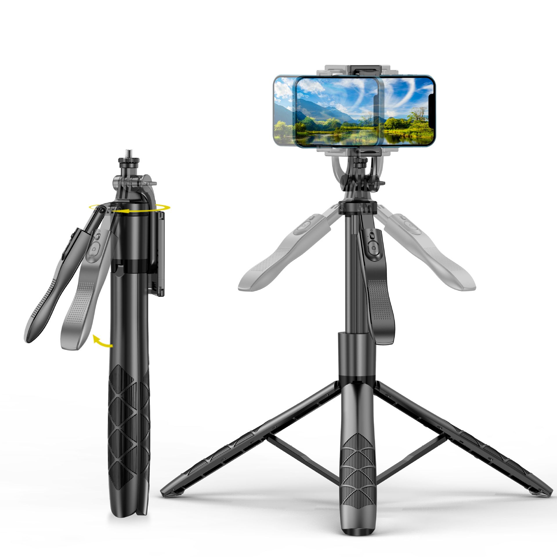 New Portable Wireless Selfie Stick Tripod L16 1530mm Foldable Monopod for Gopro Action Cameras Smartphones