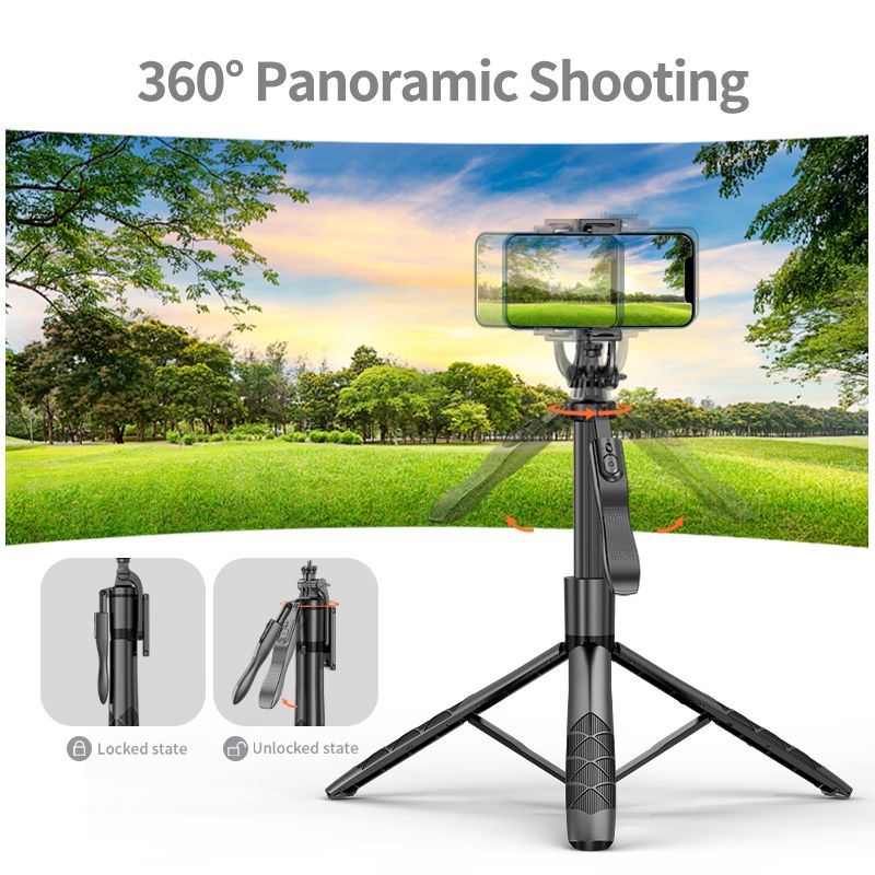 New Portable Wireless Selfie Stick Tripod L16 1530mm Foldable Monopod for Gopro Action Cameras Smartphones
