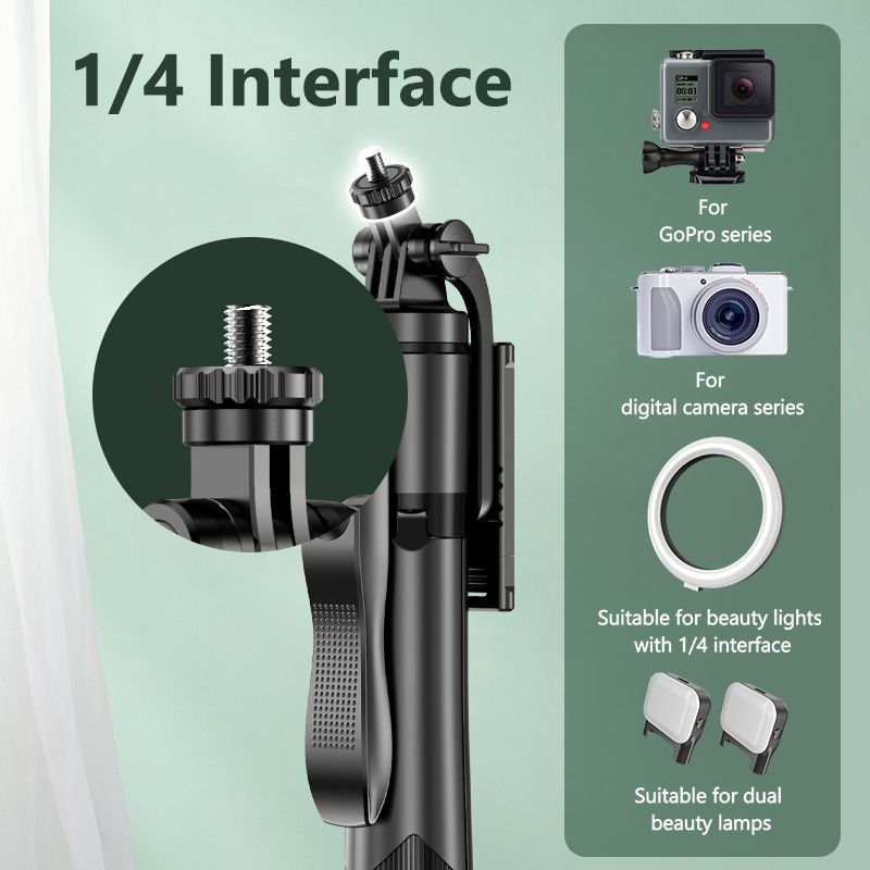 New Portable Wireless Selfie Stick Tripod L16 1530mm Foldable Monopod for Gopro Action Cameras Smartphones