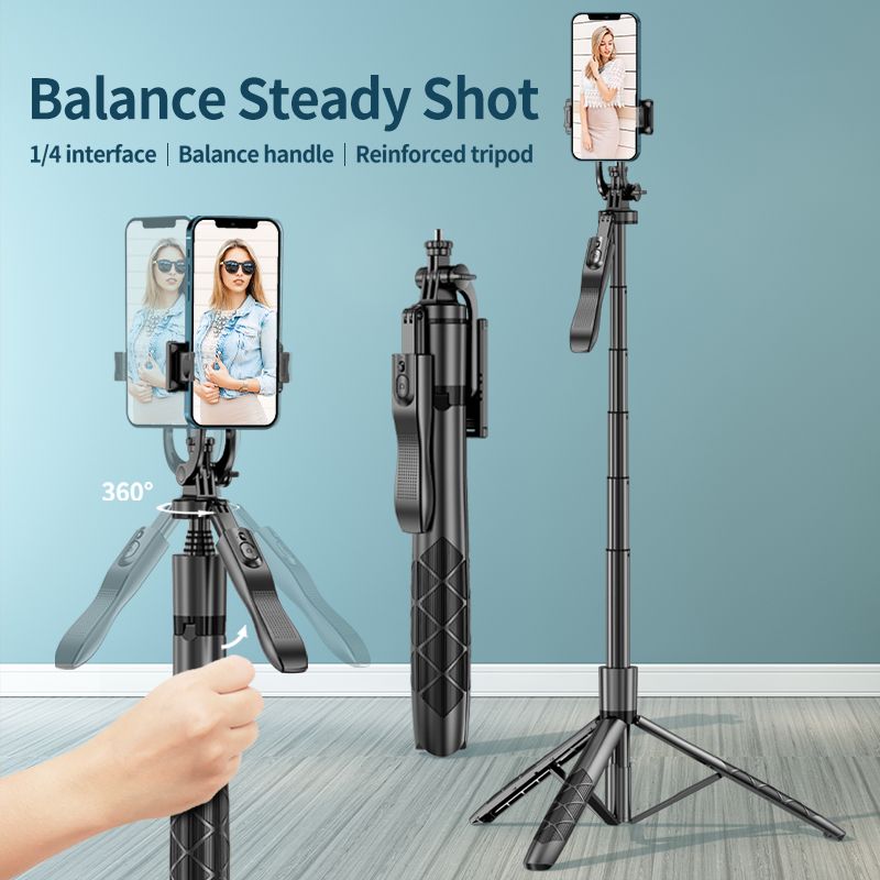 New Portable Wireless Selfie Stick Tripod L16 1530mm Foldable Monopod for Gopro Action Cameras Smartphones