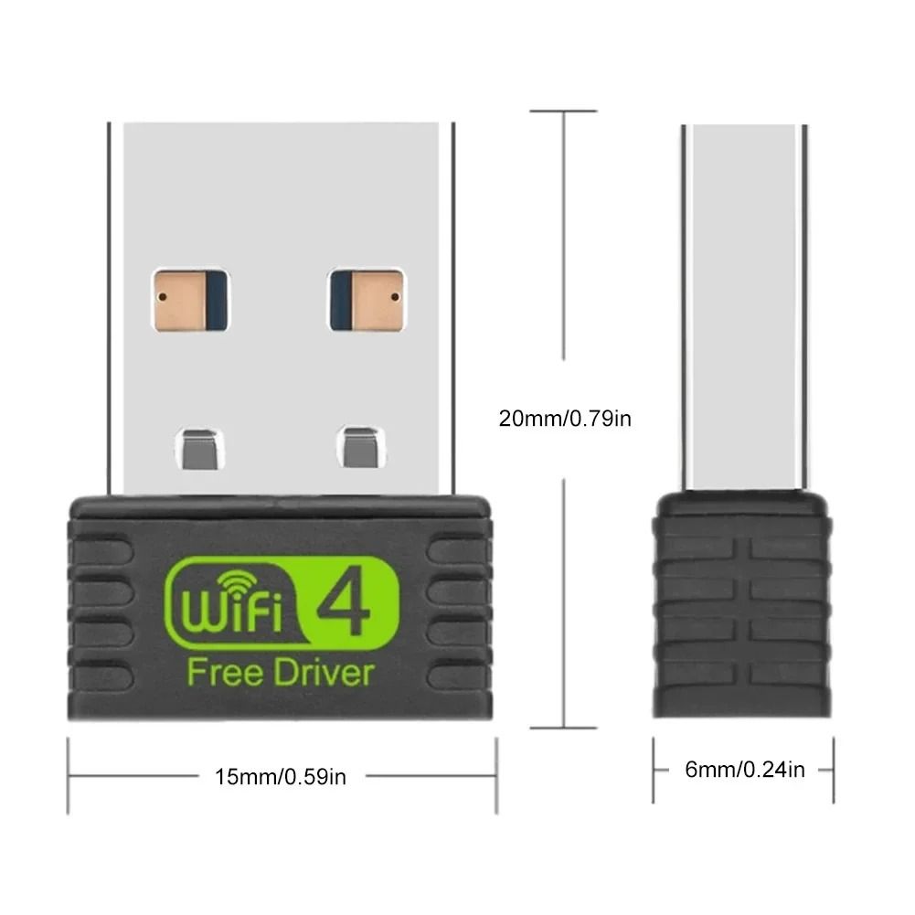 Wi-Fi 5 /Wi-Fi 4 600Mbps/150Mbps USB WiFi Bluetooth WiFi Adapter 2in1 Dongle Dual Band 2.4G 5GHz USB Network Wireless Wlan Receiver DRIVER FREE