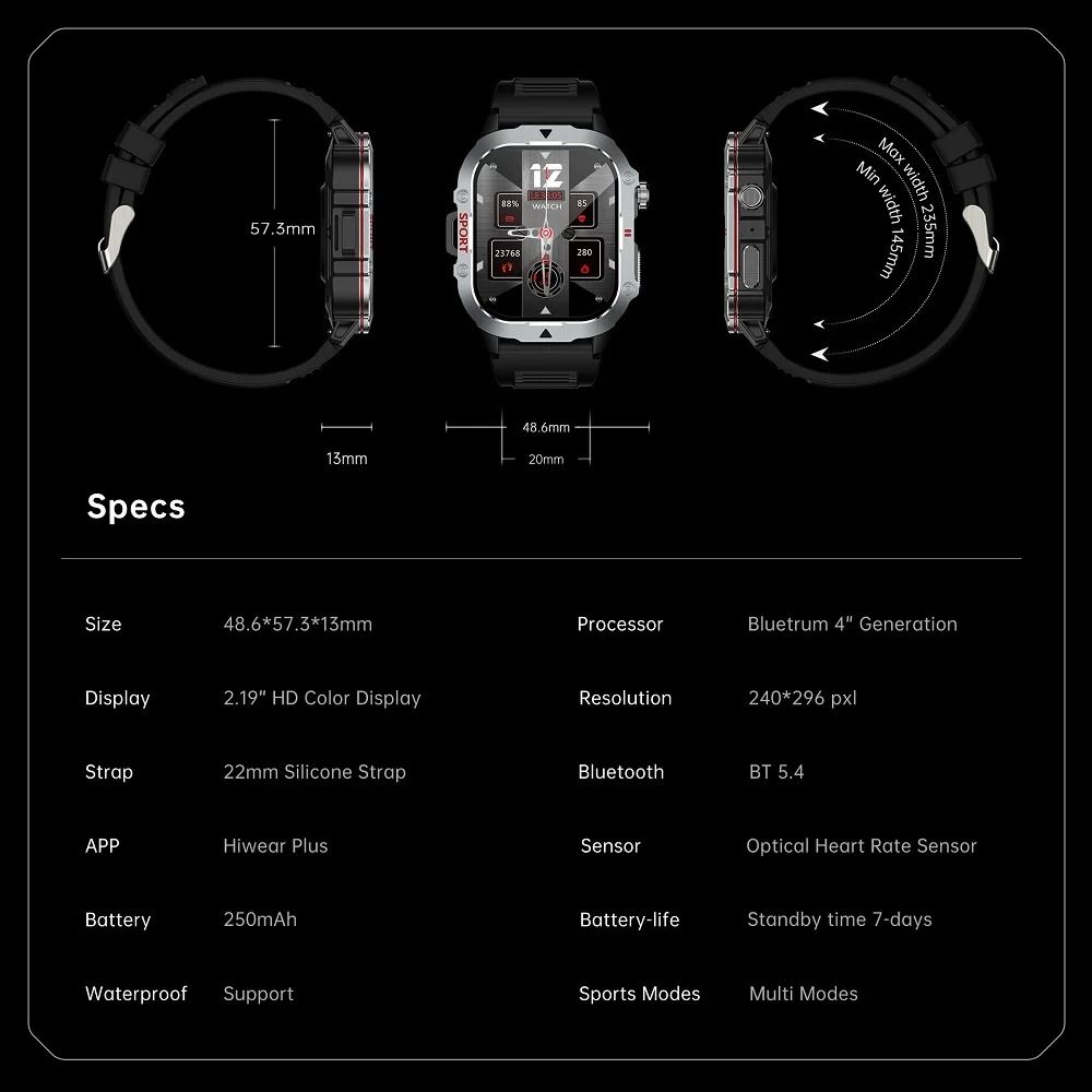 New Men's & Women's Sports Smart Watches Music Player Calorie Fitness Smartwatches Tracker Multiple Modes Compatible With Android/IOS Phones