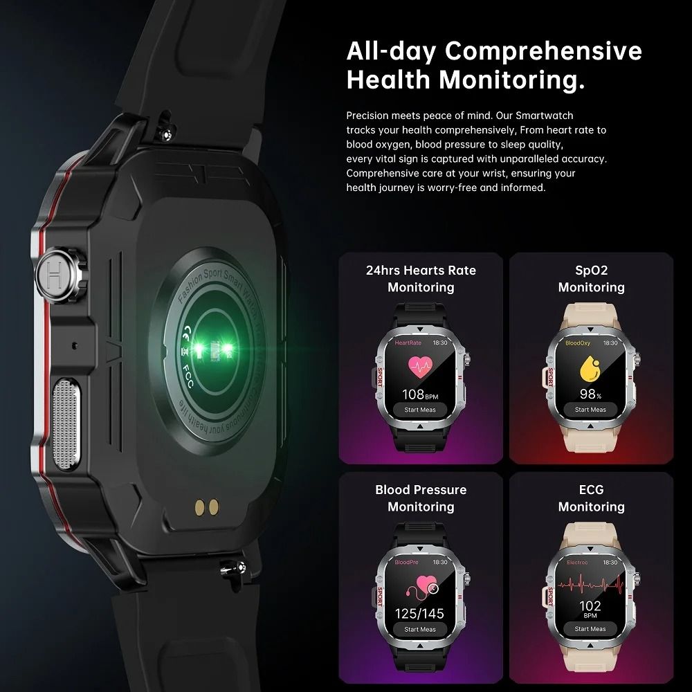 New Men's & Women's Sports Smart Watches Music Player Calorie Fitness Smartwatches Tracker Multiple Modes Compatible With Android/IOS Phones