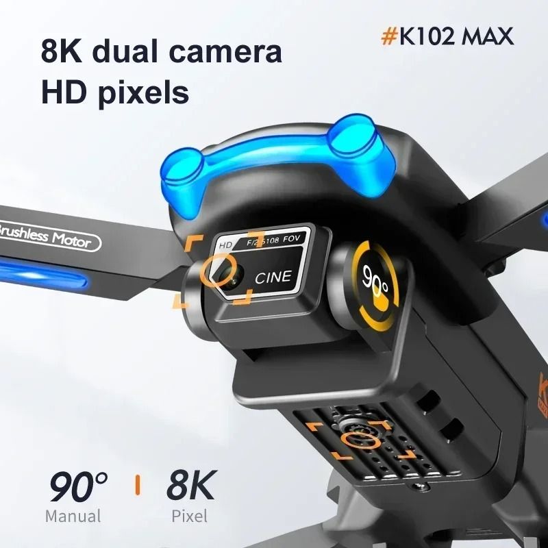 2025 Mini Drone 4K HD Optical Flow Positioning Four Axis Aircraft Aerial Camera UAV Remote Control LED Lights 360 ° Roll Drone