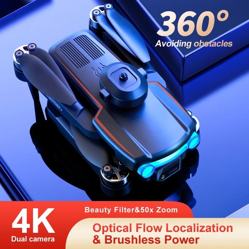 2025 Mini Drone 4K HD Optical Flow Positioning Four Axis Aircraft Aerial Camera UAV Remote Control LED Lights 360 ° Roll Drone