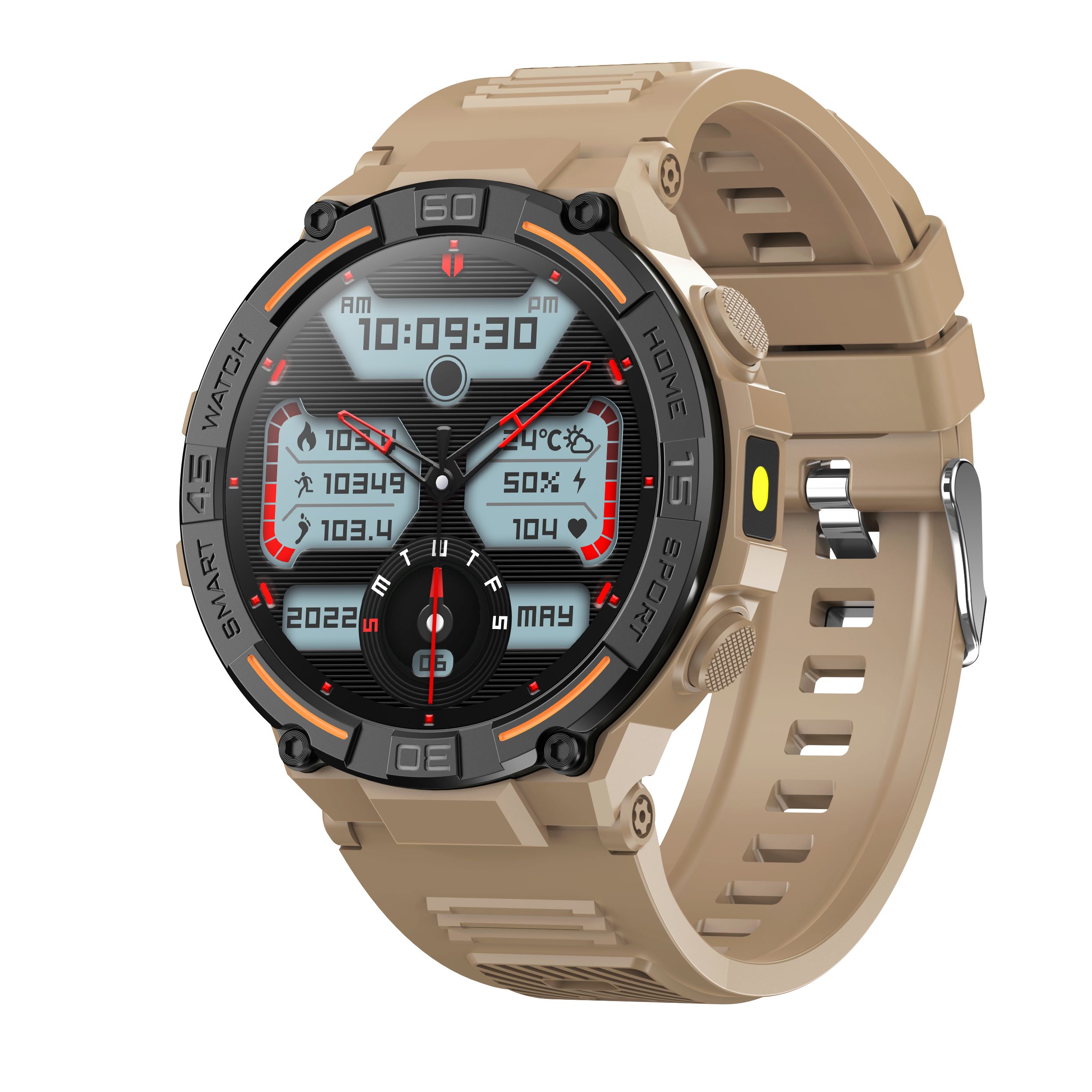 HW50 Smart Watches 1.6 Large Screen Bluetooth Calling LED Light Lamp AI Voice Health Monitoring Men Outdoor Sports Smartwatches