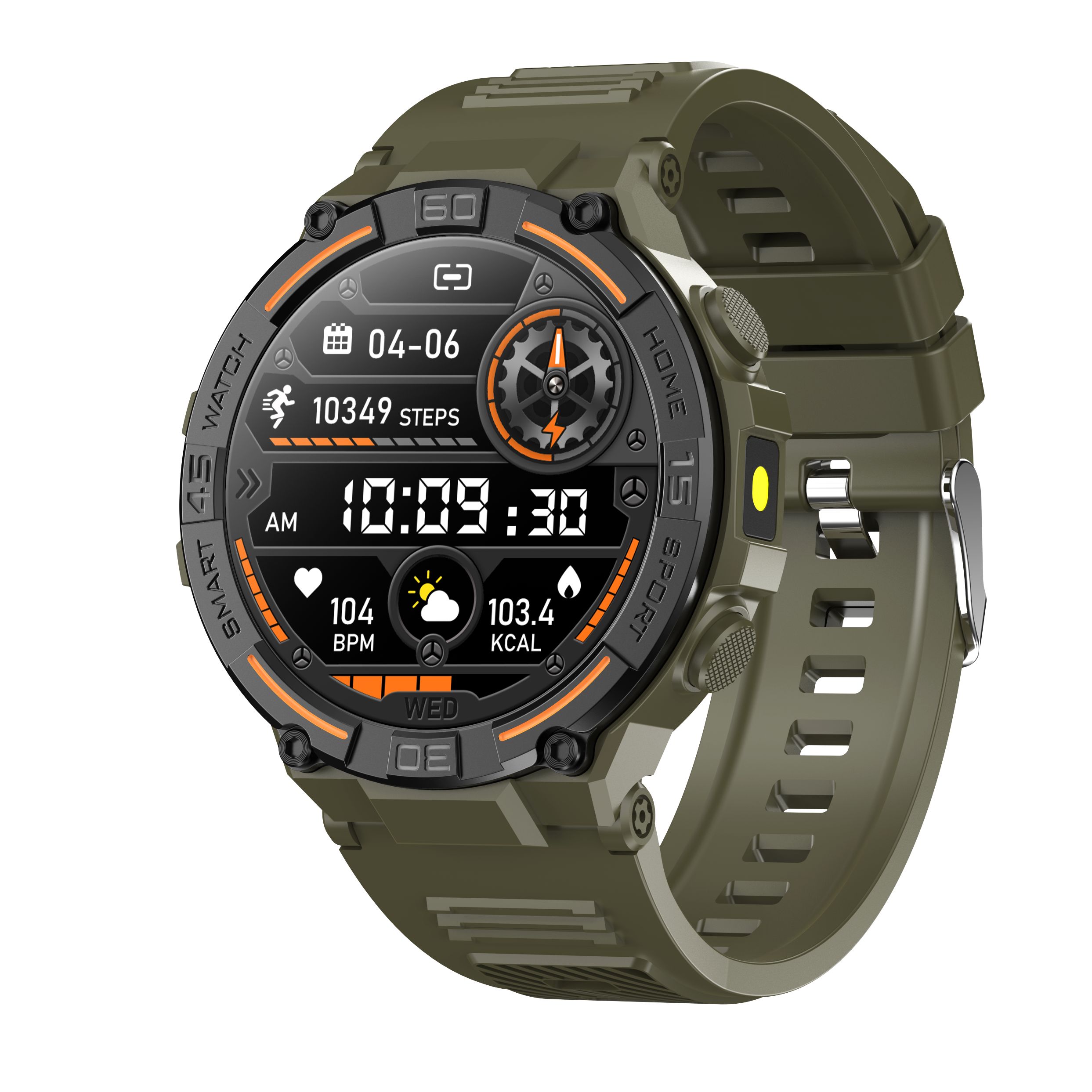 HW50 Smart Watches 1.6 Large Screen Bluetooth Calling LED Light Lamp AI Voice Health Monitoring Men Outdoor Sports Smartwatches