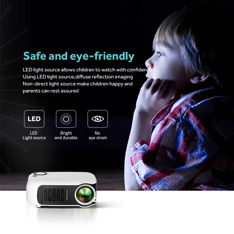 MINI Projectors Portable 3D LED Video Projectors Home Cinema Theater Game Laser Beamer Smart TV BOX 1080P 4K Via HD Port