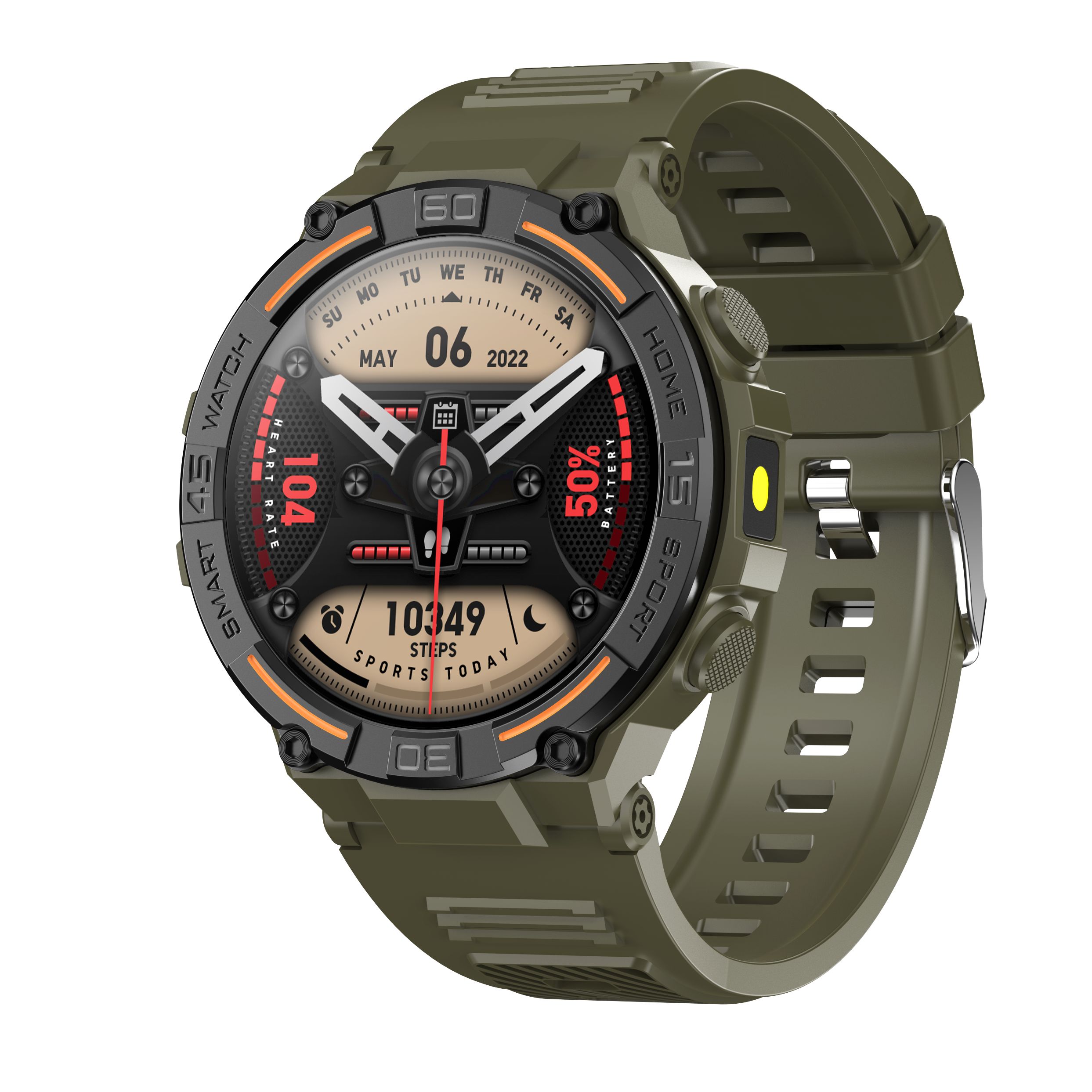 HW50 Smart Watches 1.6 Large Screen Bluetooth Calling LED Light Lamp AI Voice Health Monitoring Men Outdoor Sports Smartwatches
