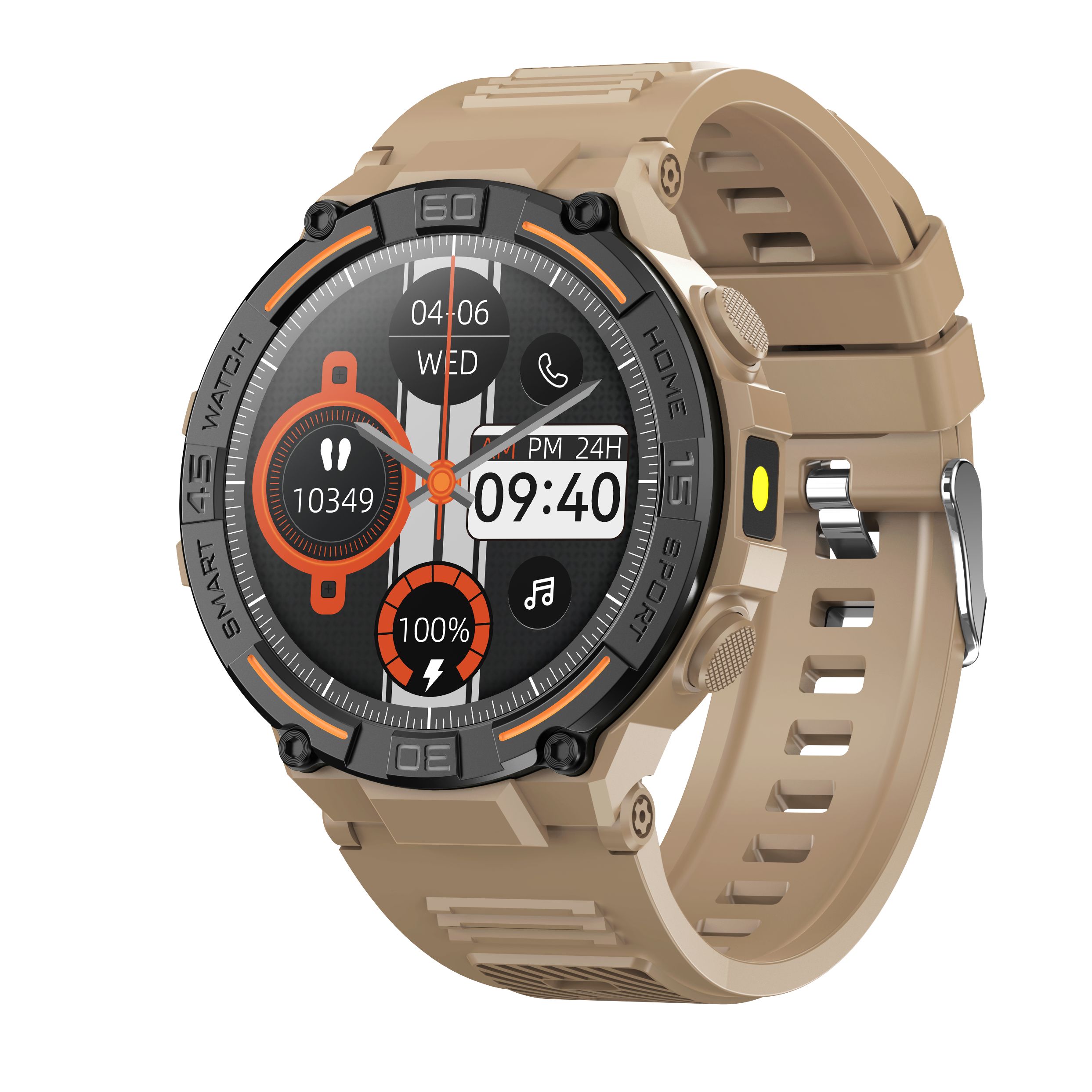 HW50 Smart Watches 1.6 Large Screen Bluetooth Calling LED Light Lamp AI Voice Health Monitoring Men Outdoor Sports Smartwatches