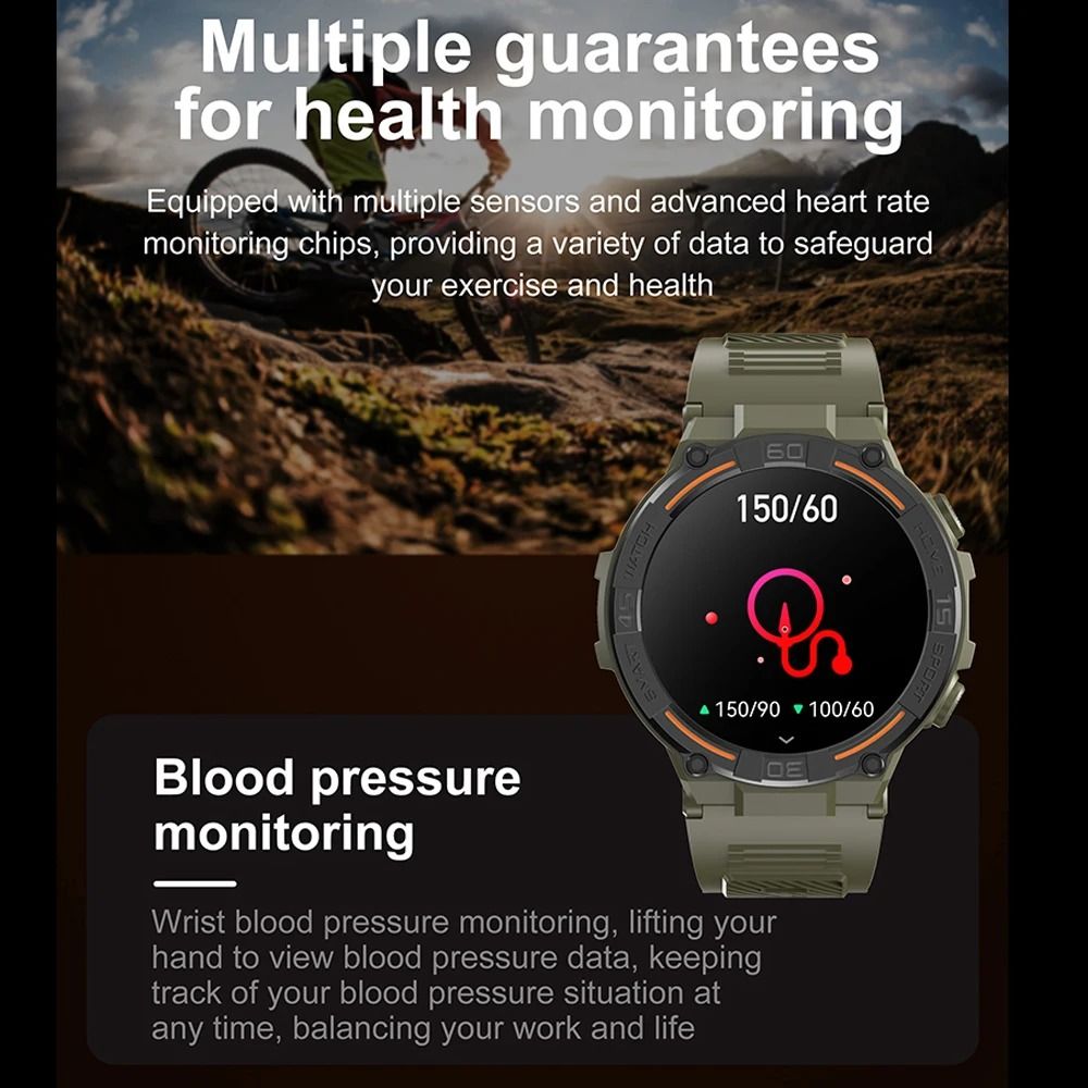 HW50 Smart Watches 1.6 Large Screen Bluetooth Calling LED Light Lamp AI Voice Health Monitoring Men Outdoor Sports Smartwatches