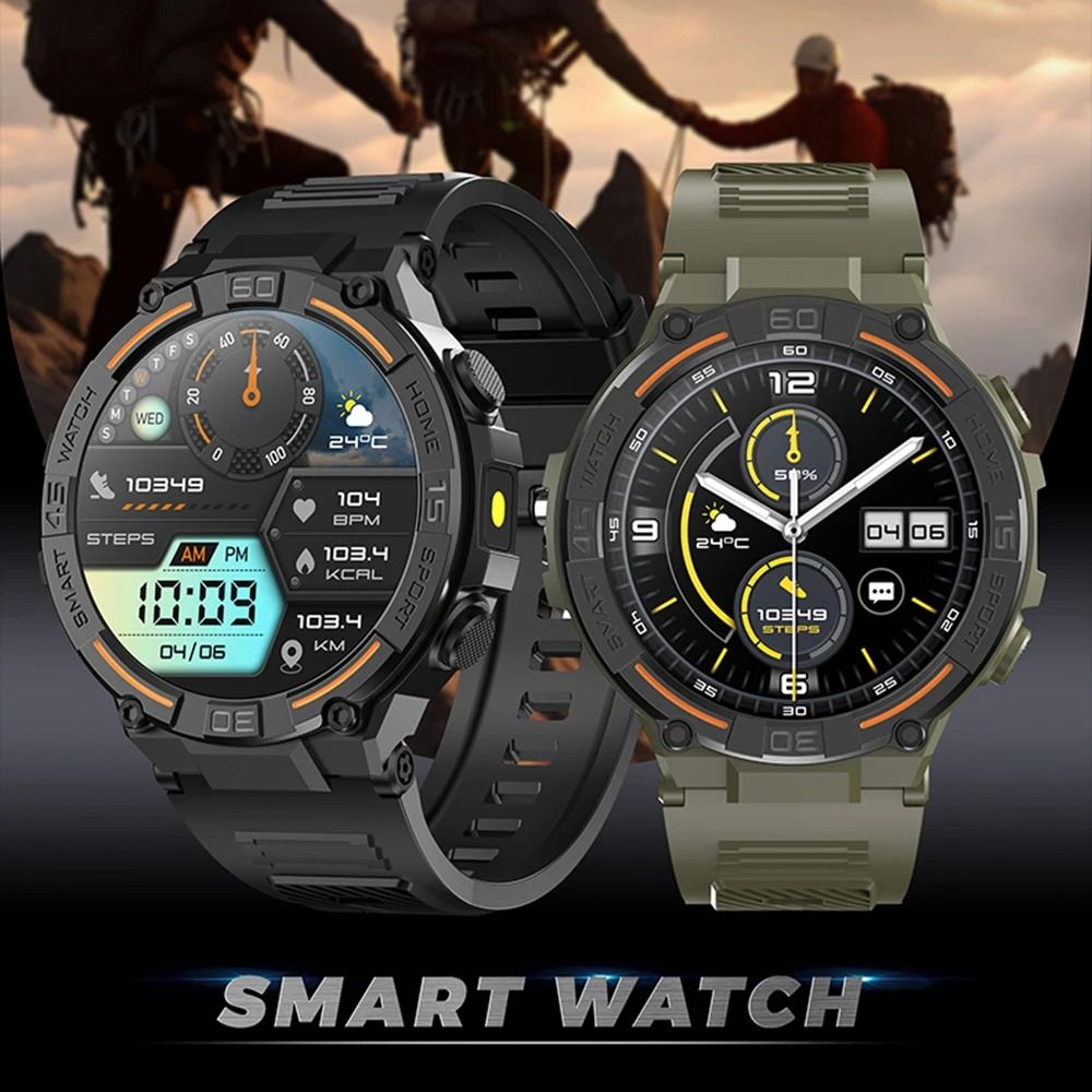 HW50 Smart Watches 1.6 Large Screen Bluetooth Calling LED Light Lamp AI Voice Health Monitoring Men Outdoor Sports Smartwatches