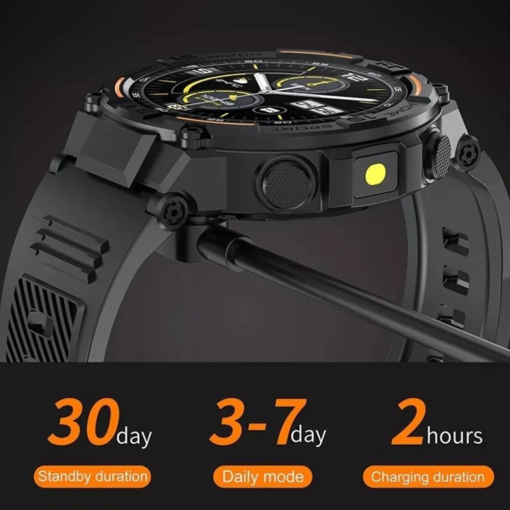 HW50 Smart Watches 1.6 Large Screen Bluetooth Calling LED Light Lamp AI Voice Health Monitoring Men Outdoor Sports Smartwatches