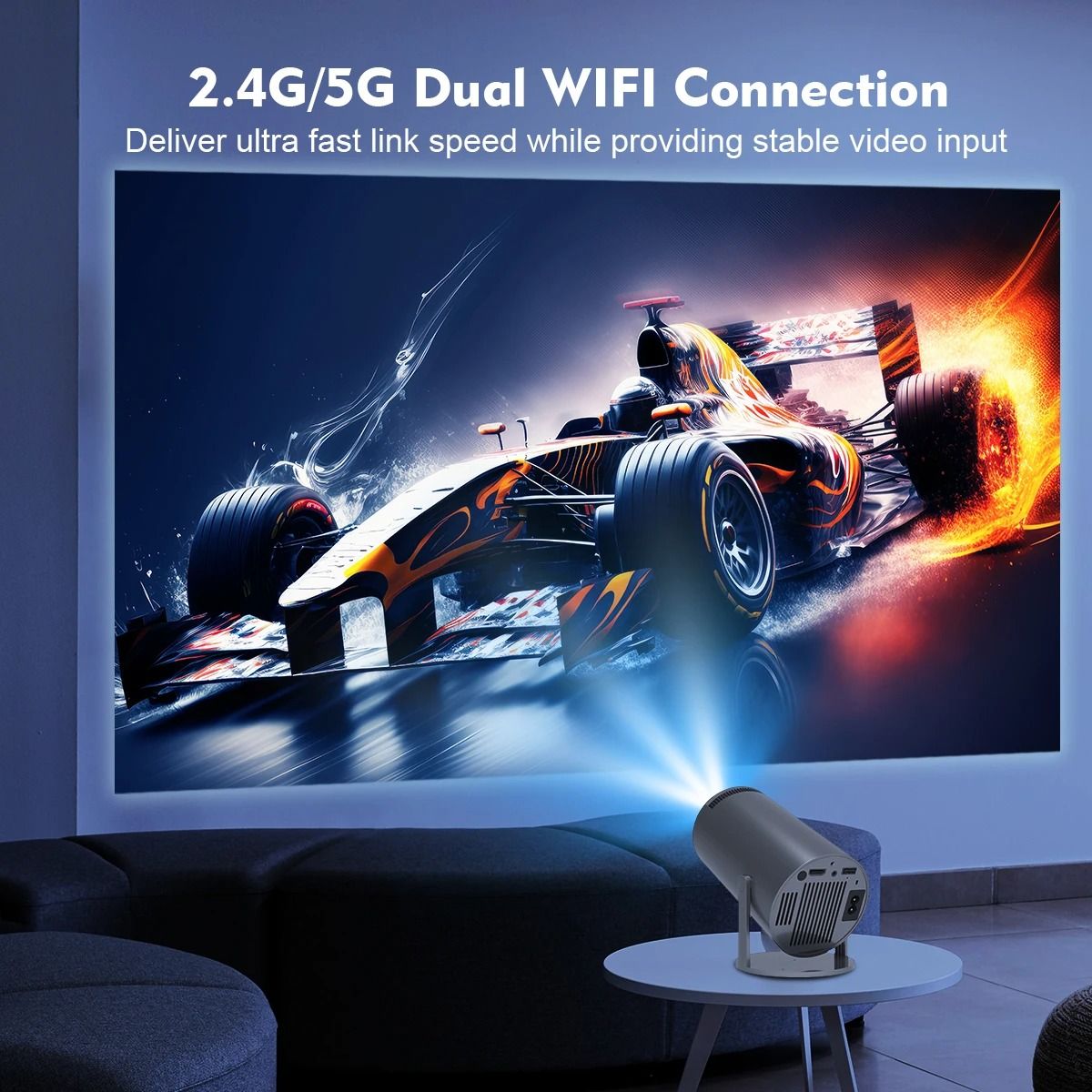 2025 HY300PRO Projector 4K Android 11 Dual Wifi6 200 ANSI Allwinner H713 BT5.0 1080P 1280*720P Home Cinema Outdoor Projetor