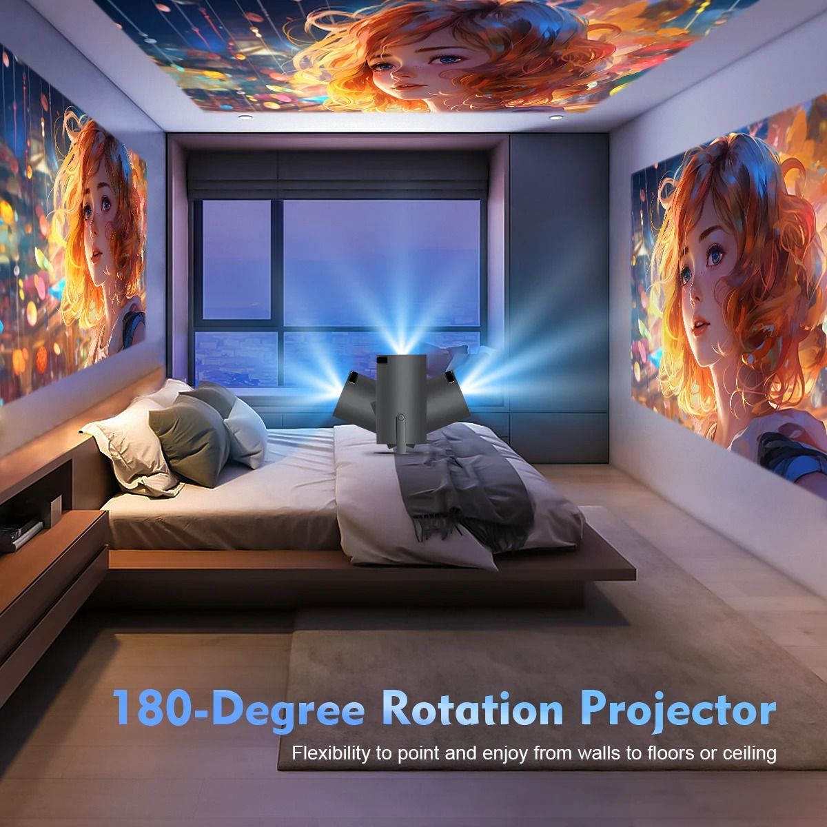 2025 HY300PRO Projector 4K Android 11 Dual Wifi6 200 ANSI Allwinner H713 BT5.0 1080P 1280*720P Home Cinema Outdoor Projetor