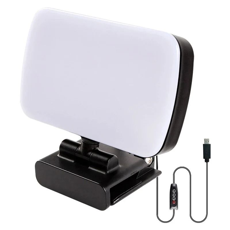 Mini Video Light Conference Live Streaming Kit Webcam Vlog Photography Fill Lamp Selfie Adjustable Portable Camera LED Luz
