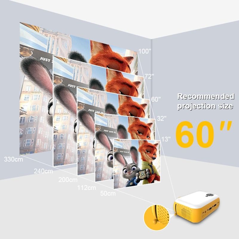 MINI Projector Smart TV WIFI Portable Home Theater Cinema Battery Sync Phone Beamer LED Projectors