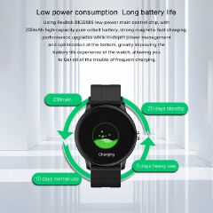 New LIGE Round Smart Watches Men/Women Full Touch Screen Sport Fitness Smart Watch IP67 Waterproof Bluetooth For Android ios Smartwatches Smart Wearable Fitness Electronic Clock