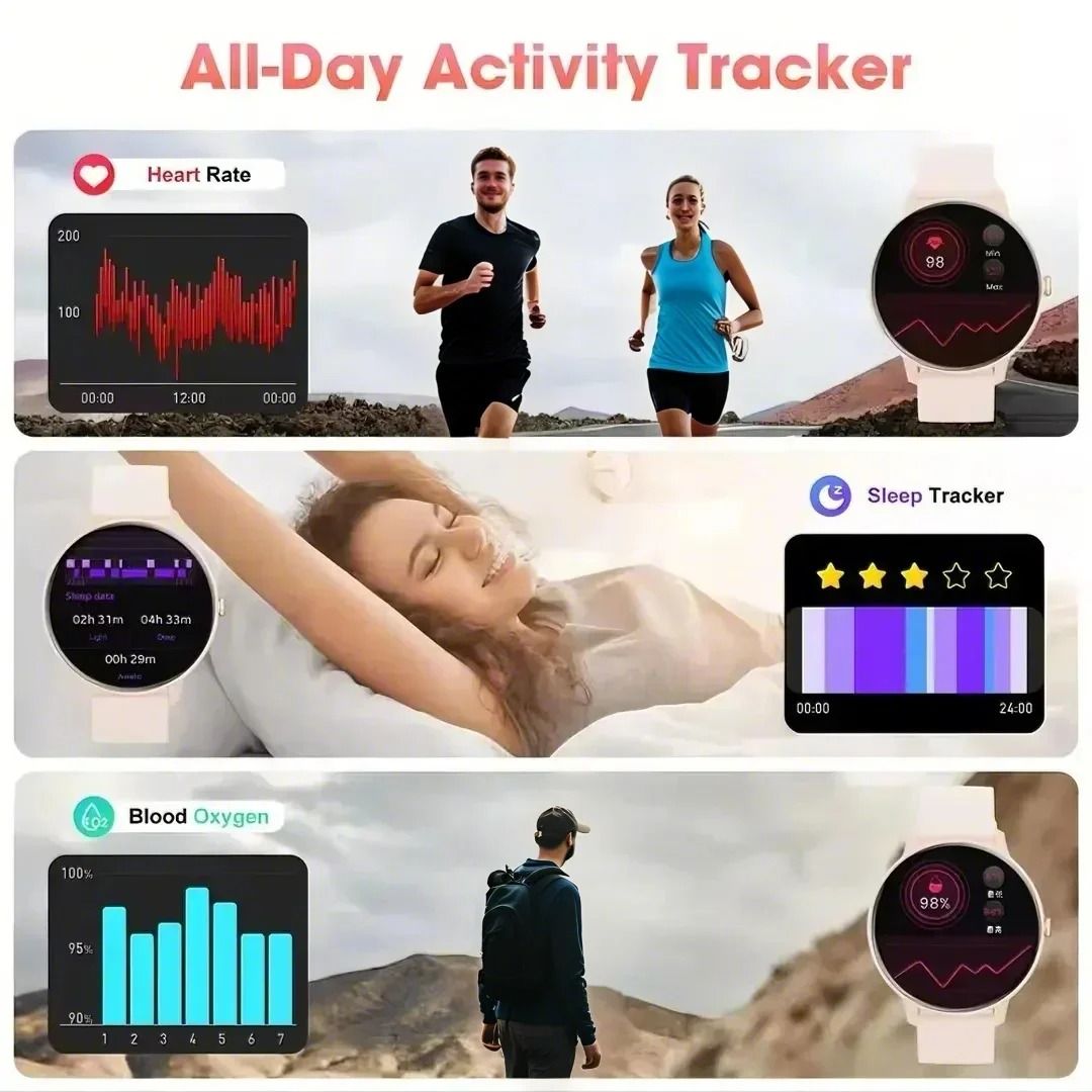 2025 New LIGE Round Smart Watches Men/Women Full Touch Screen Sport Fitness Smart Watch IP67 Waterproof Bluetooth For Android ios Smartwatches Smart Wearable Fitness Electronic Clock Z2P