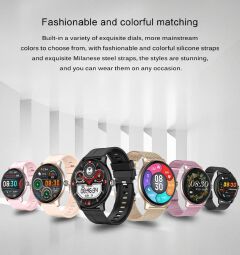 New LIGE Round Smart Watches Men/Women Full Touch Screen Sport Fitness Smart Watch IP67 Waterproof Bluetooth For Android ios Smartwatches Smart Wearable Fitness Electronic Clock