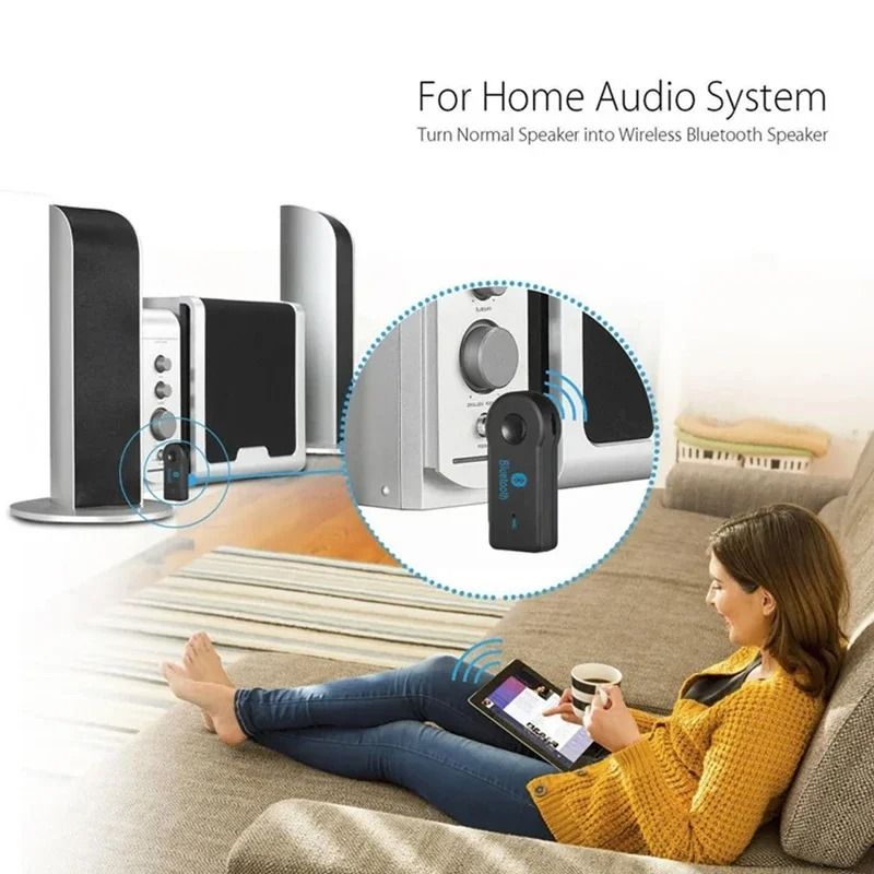 2 in 1 Wireless Bluetooth 5.0 Receiver Adapter 3.5mm Jack For Car Music Audio Aux A2dp Headphone Reciever Handsfree